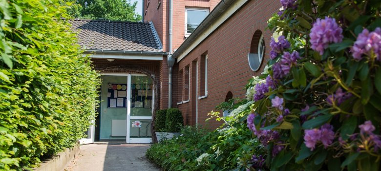 Eingangsbereich der Kindertagesstätte Abenteuerland Spaden