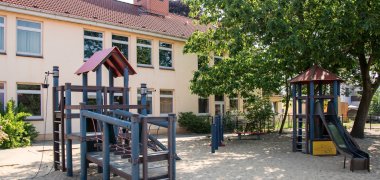 Außengelände der Kindertagesstätte Lüttje Friesen in Spaden