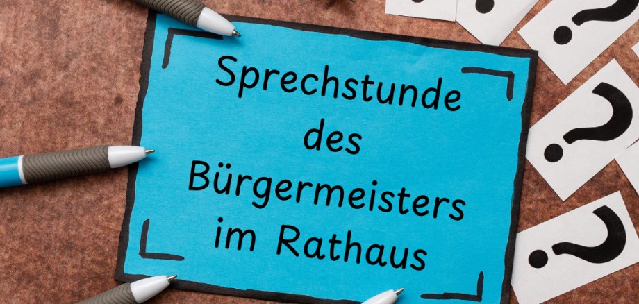 Bürgermeistersprechstunde
