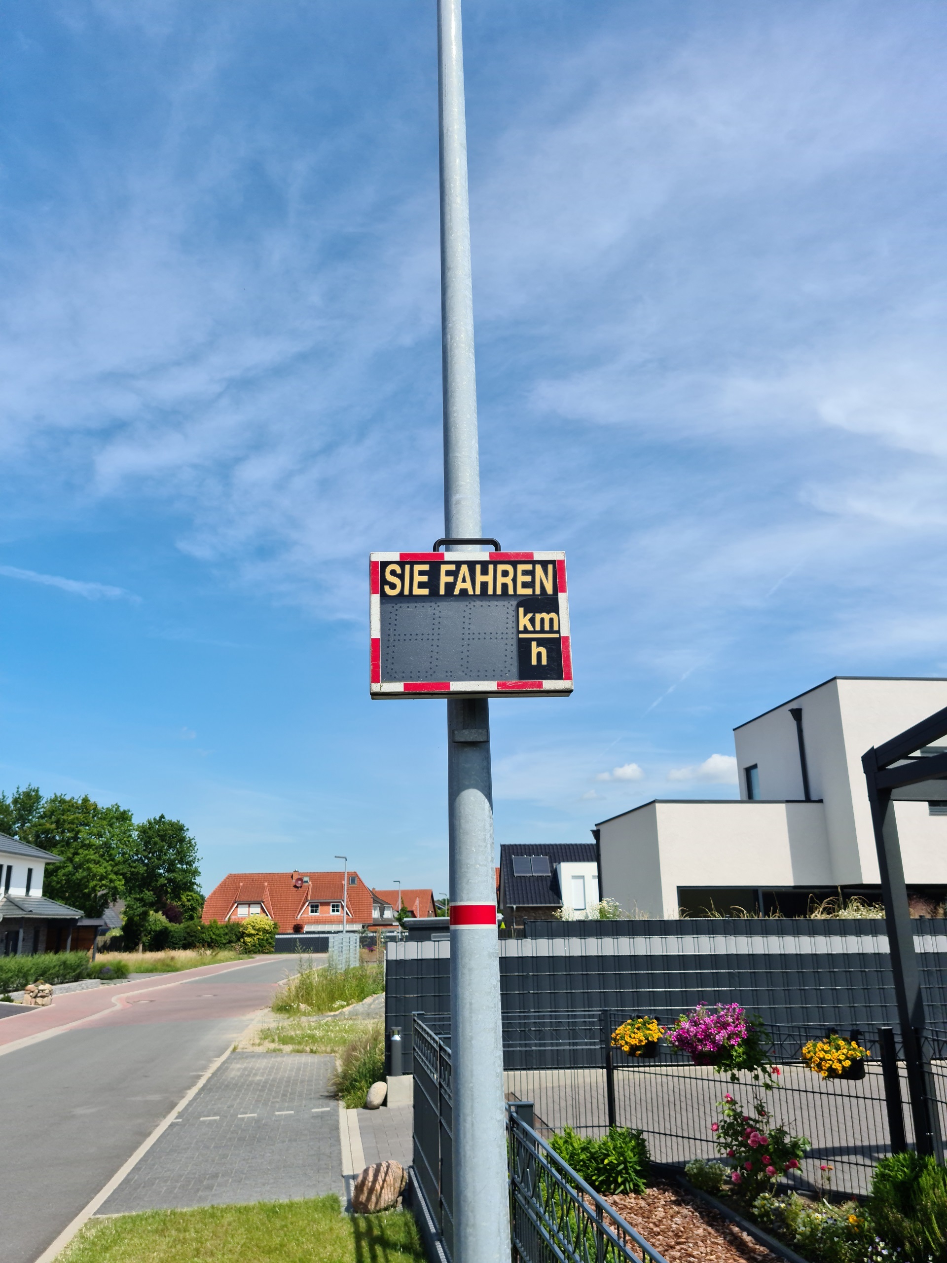 Geschwindigkeitsmesstafel