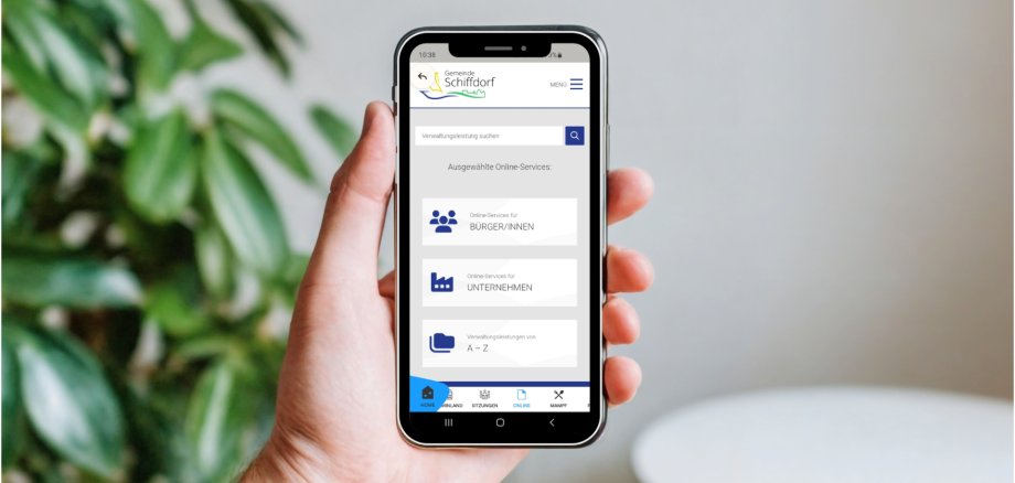Über die Homepage oder - wie hier - die SchiffDORF-App können bei der Gemeinde Schiffdorf jetzt zahlreiche Anträge direkt online gestellt werden.