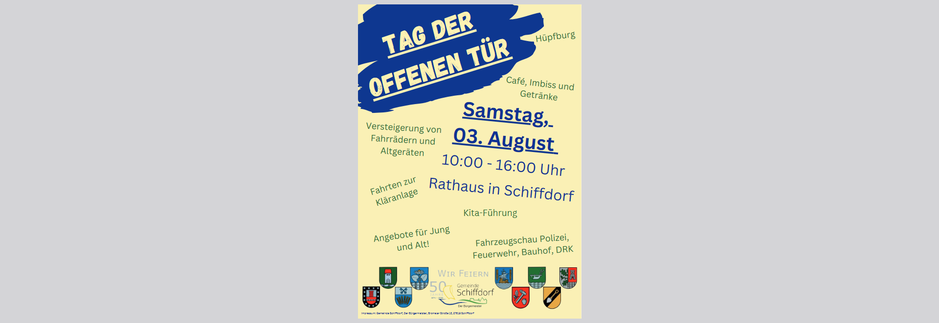 Werbeplakat Tag der offenen Tür Rathaus