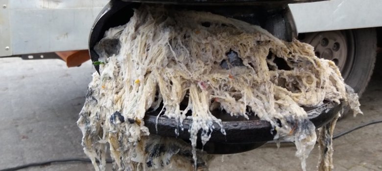 So sieht eine Verzopfung in einer Pumpe aus.