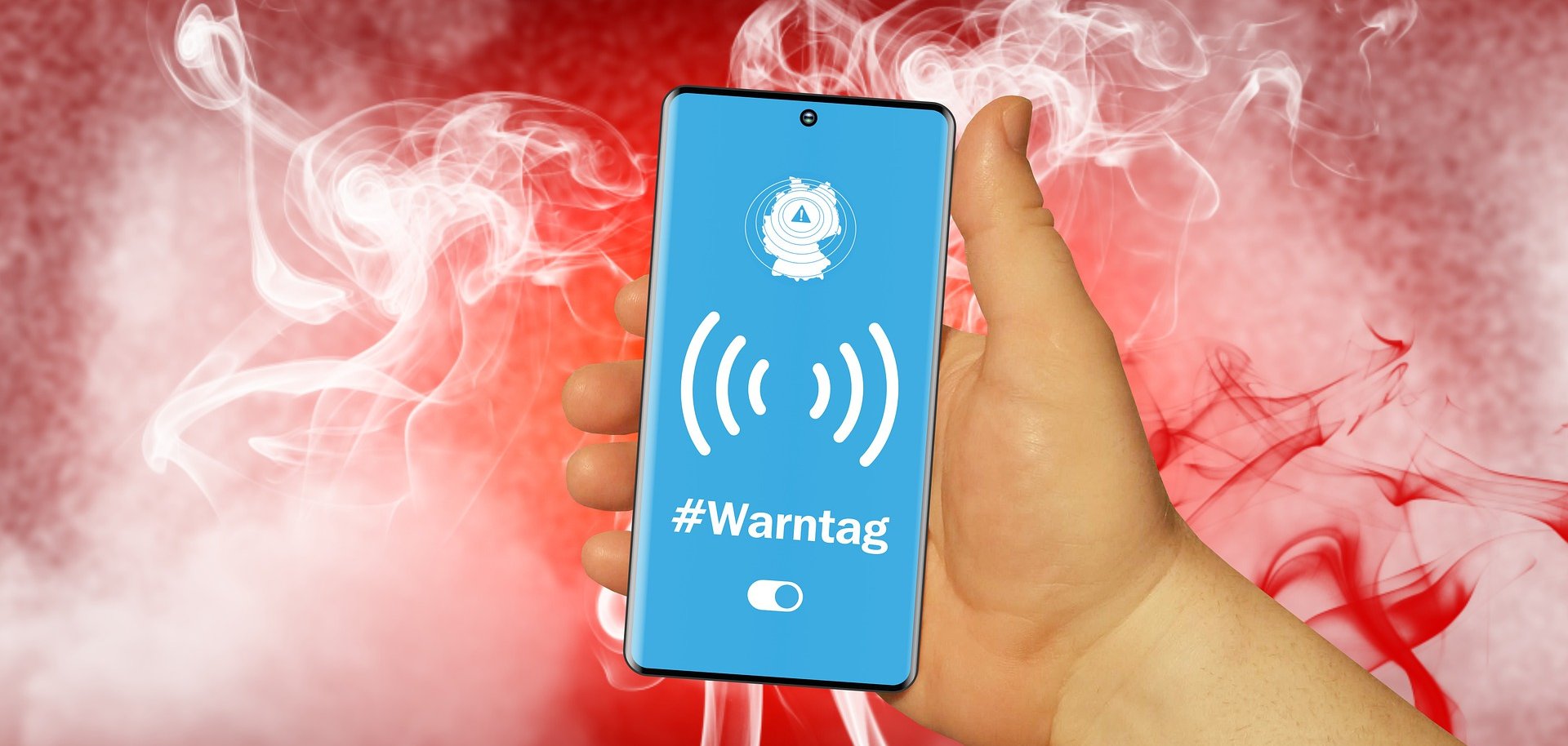 Warnmeldung auf einem Smartphone