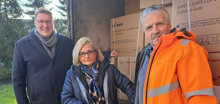 Bürgermeister Wärner, Frau Treschok und Bauhofleiter Rauchmann