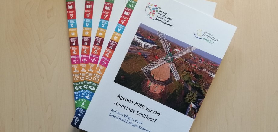 Abbildung der Broschüre "Agenda 2030 vor Ort - Gemeinde Schiffdorf"