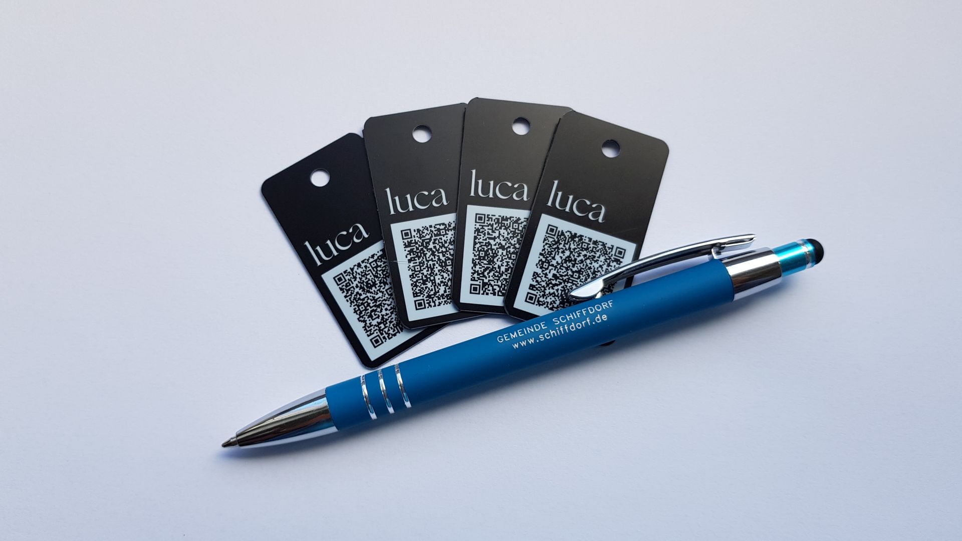 luca-Schlüsselanhänger mit Kugelschreiber