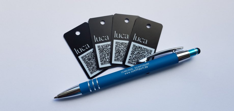 luca-Schlüsselanhänger mit Kugelschreiber
